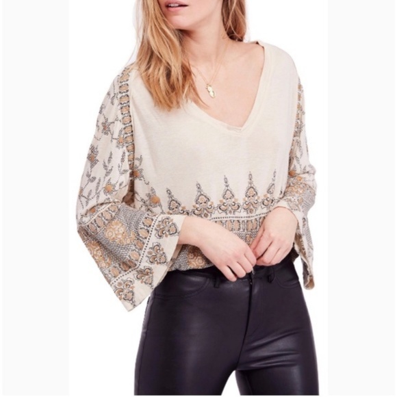 Free People Tops - free people | medallion taupe top